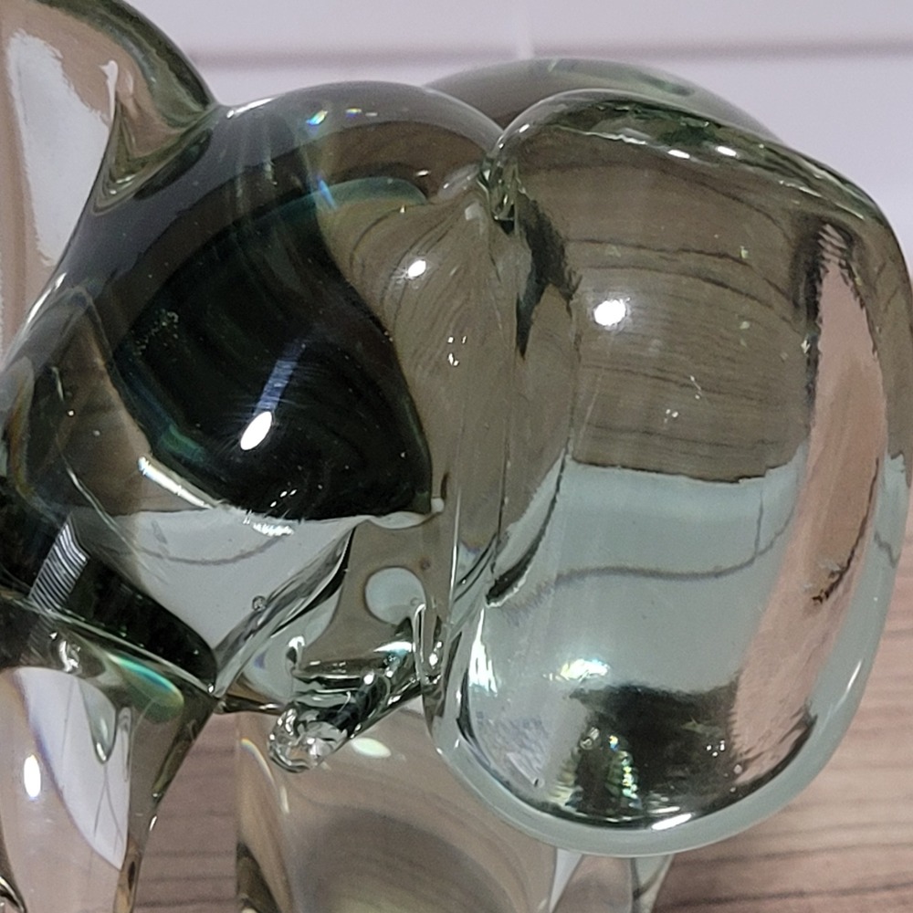 Handmade NGWENYA Glass Kingdom of Swaziland Large Elephant Figurine Paperweight - Picture 4 of 8